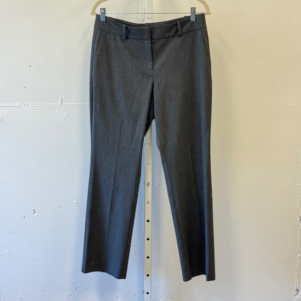 Ann‎ Taylor Factory Petite Gray Straight Leg Dress Pants Trousers 6P Charcoal
